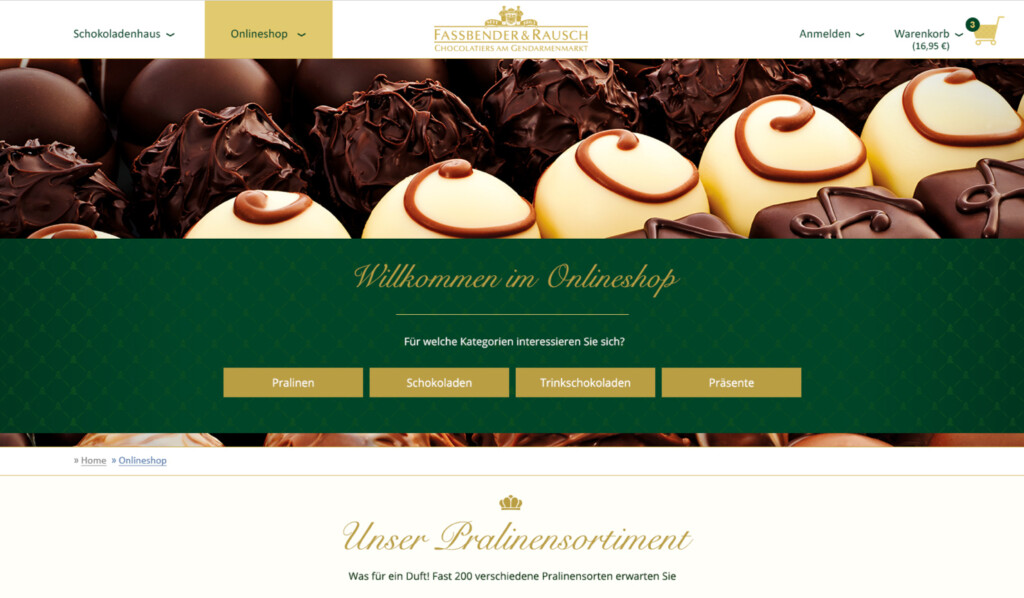 Fassbender & Rausch Onlineshop Referenz Homepage