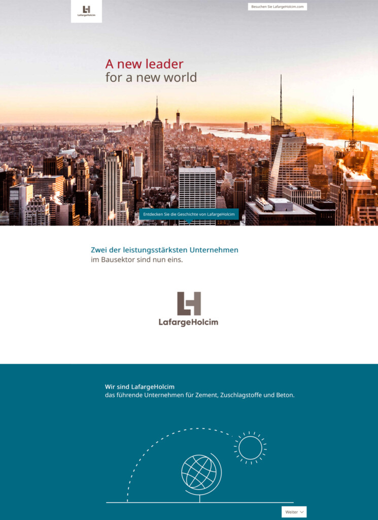 Lafarge Holcim Landing Page Hero Header