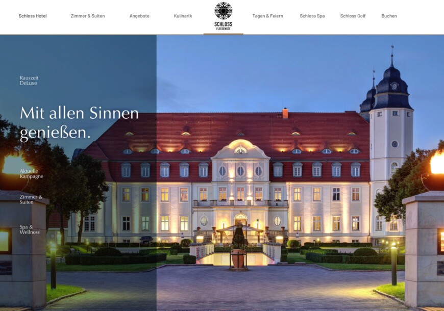 Schlosshotel Fleesensee Webdesign Referenz