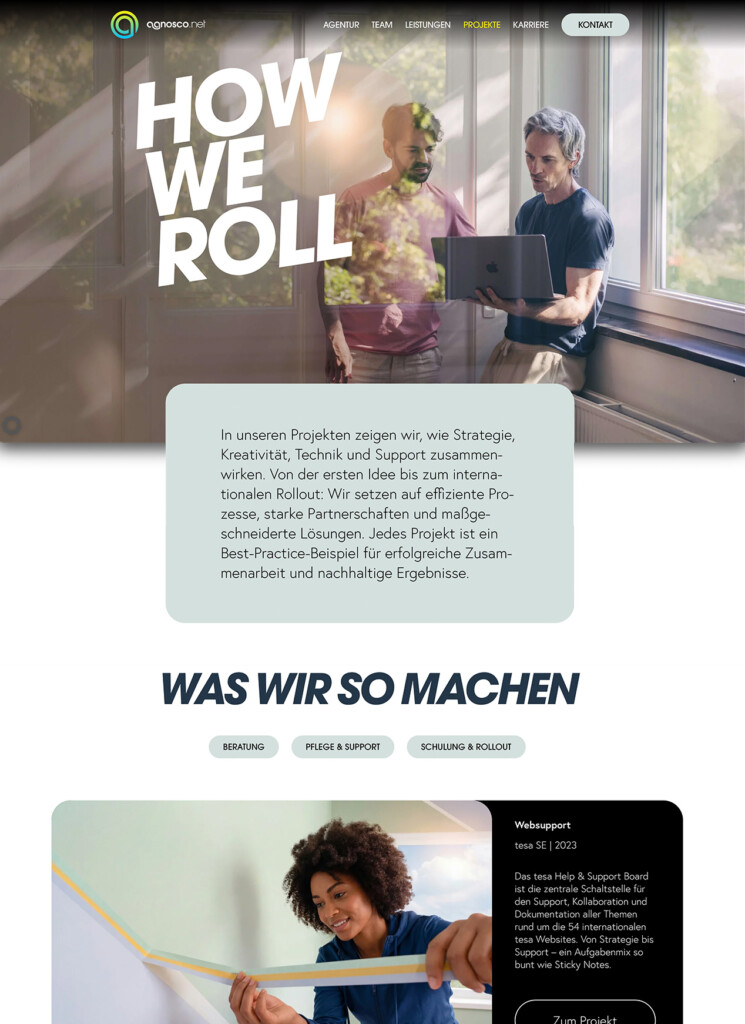 Agnosco Webdesign Agentur für Coprorate und B2B Websites