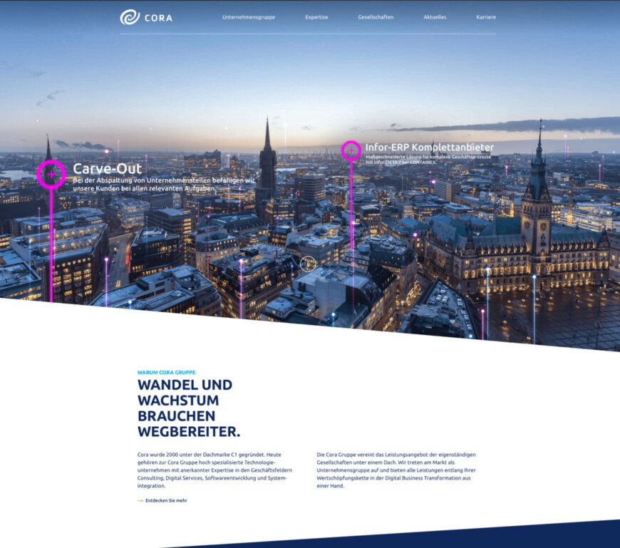 cora management webdesign referenz flow4 webdesign agentur