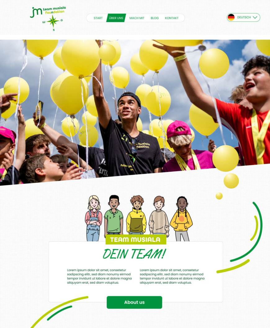 Jamal Musiala Foundation Homepage Design