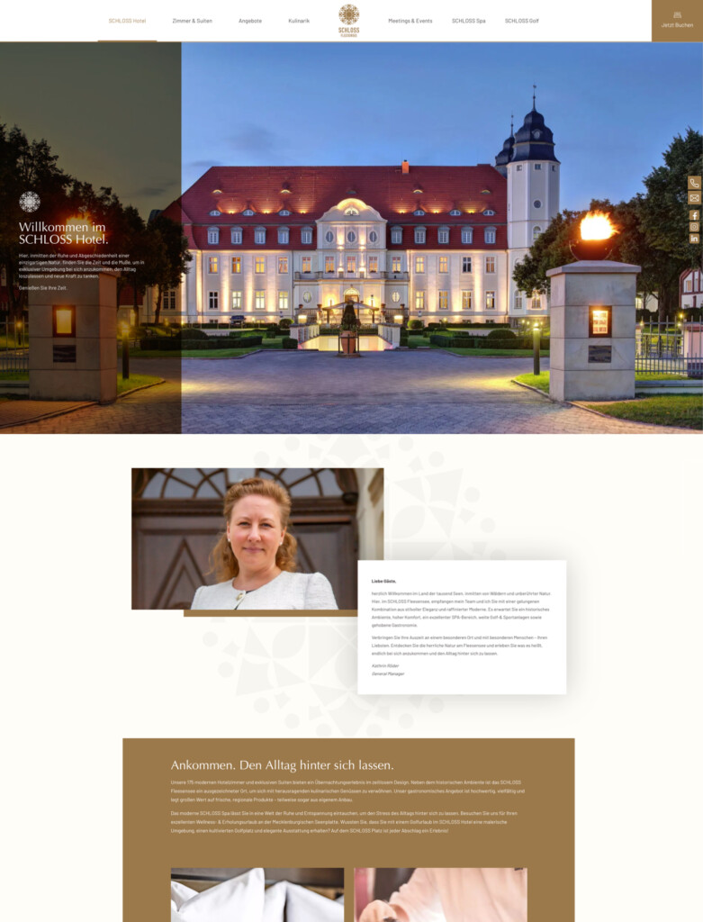 Schloss Fleesensee Webdesign Referenz FLOW4 Webdesign und Online Marketing Agentur Hamburg