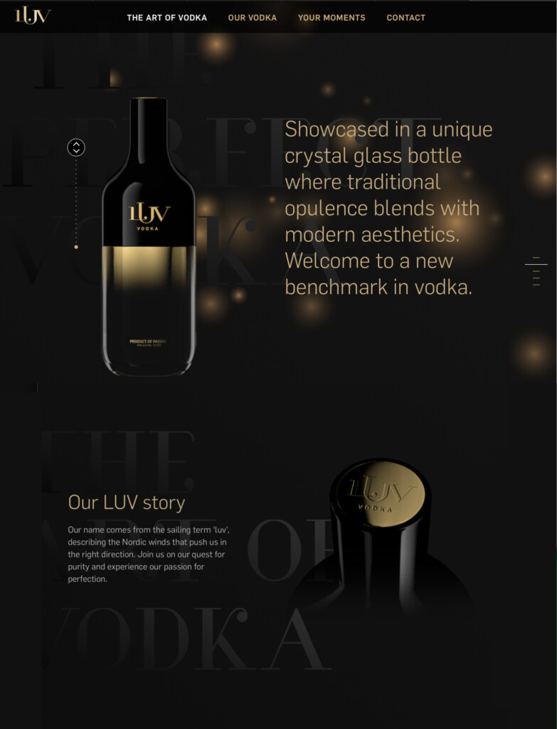 LUV Vodka Webdesign Referenz