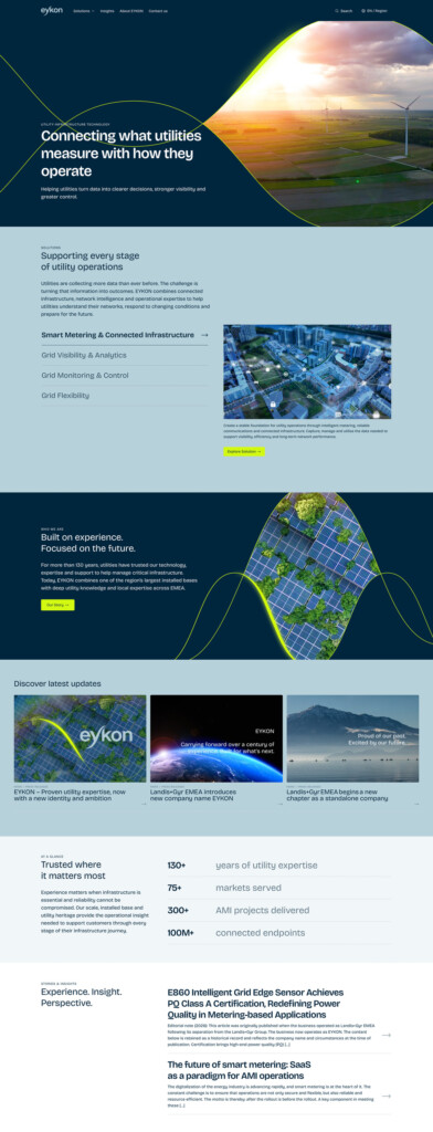 EYKON AG Webdesign Referenz. Corporate Webiste Relaunch