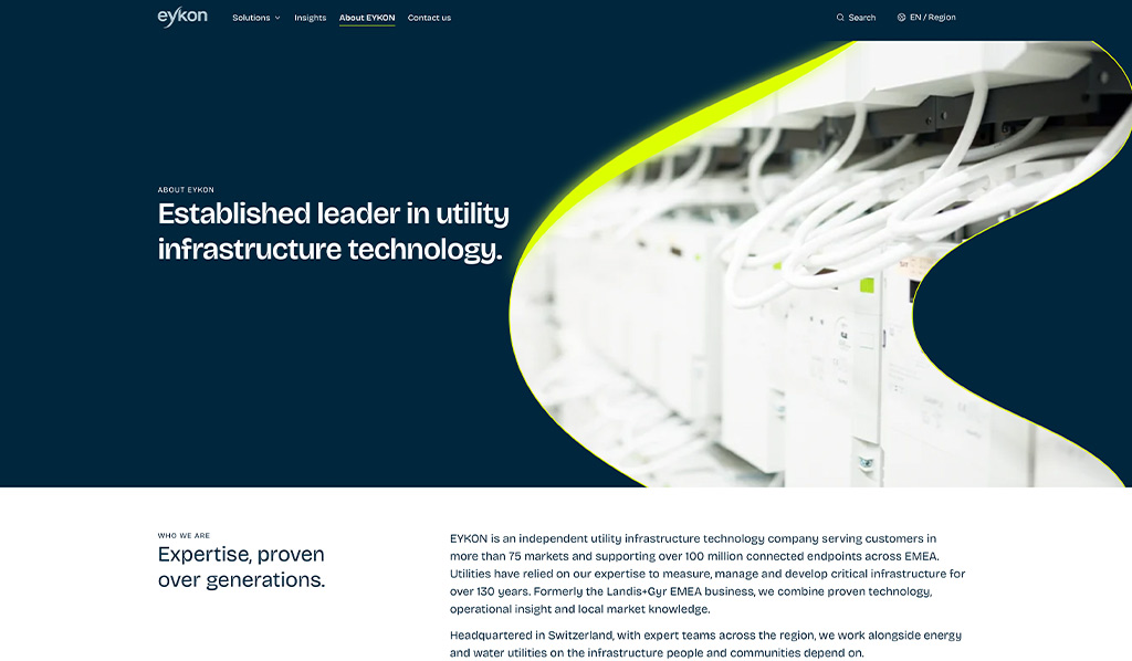 EYKON AG Webdesign Referenz. Corporate Webiste Relaunch