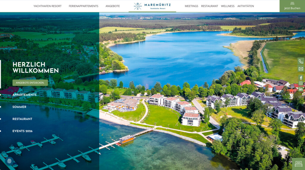 Fleesensee Case Maremüritz Yachthafen Resort Website Case