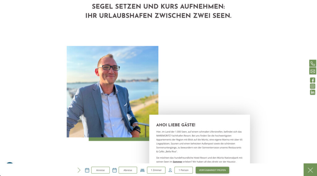 Fleesensee Case Maremüritz Yachthafen Resort Website Case
