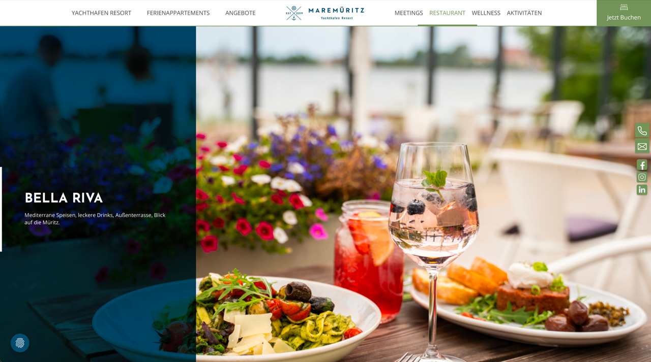 Fleesensee Case Maremüritz Yachthafen Resort Website Case