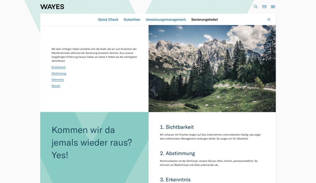 Webdesifn Referenz für Wayes im Auftrag der Peter Schmidt Group