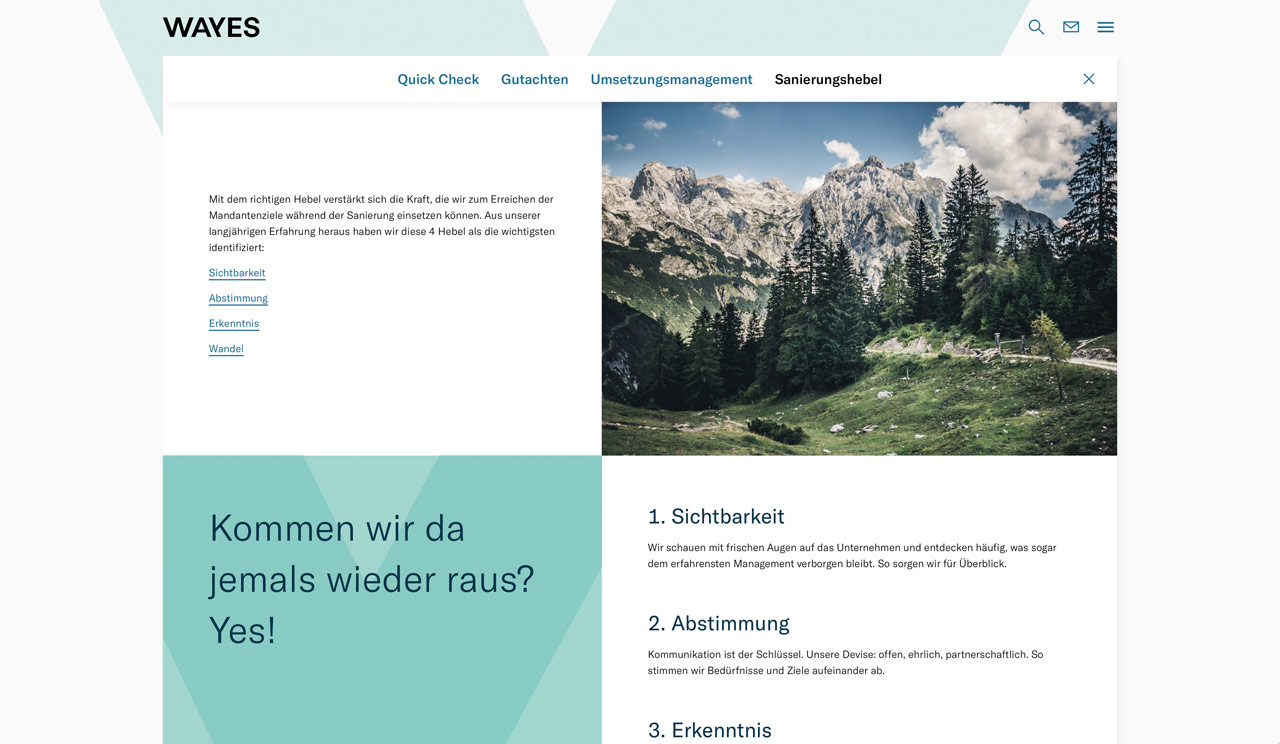 Webdesifn Referenz für Wayes im Auftrag der Peter Schmidt Group